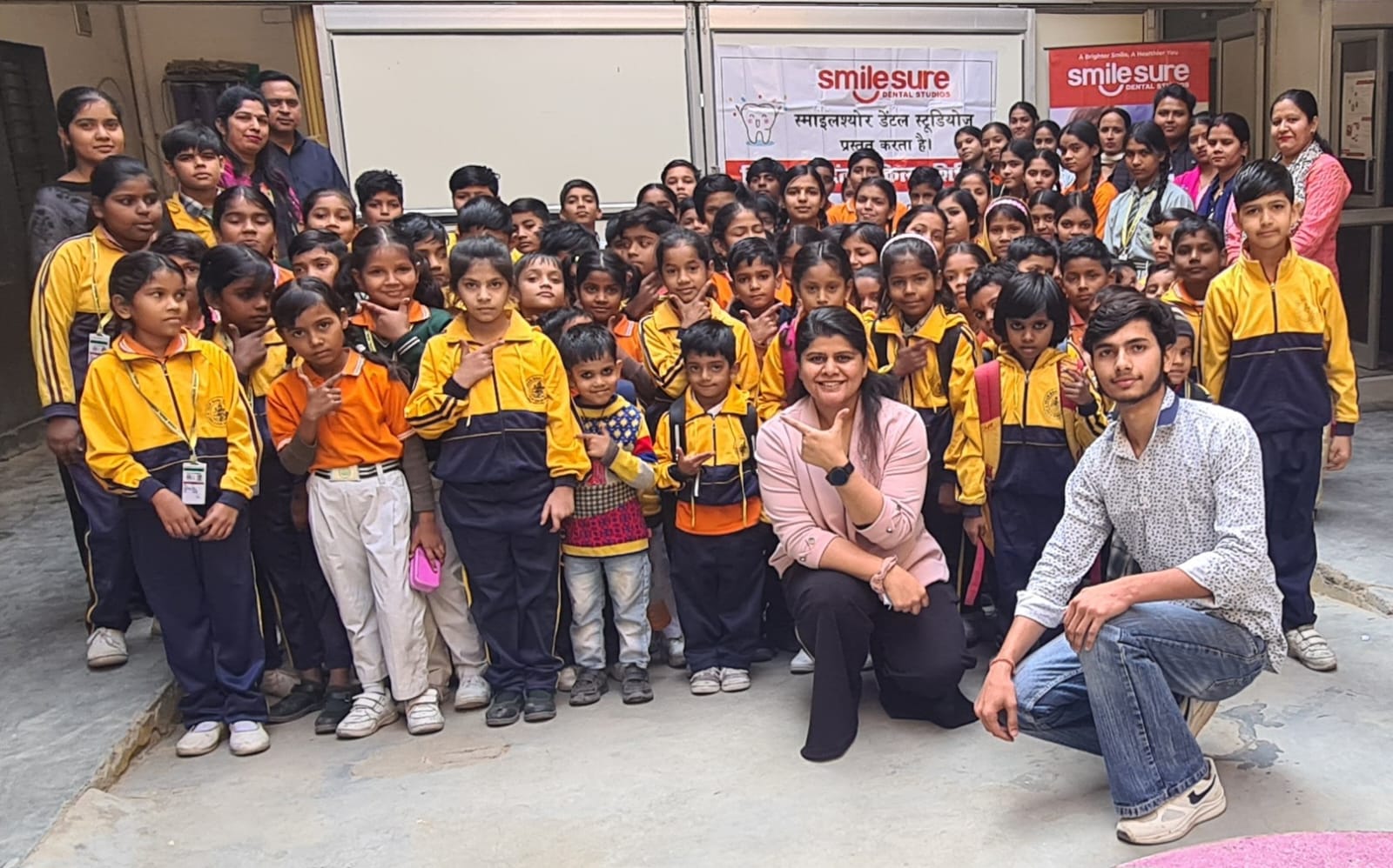 Smilesure Dental Studios community dental camp with school children